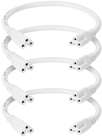 iplusmile T5 T8 Led Rohrkabel 3-Polig Doppelendiges Verbindungskabel Für Integrierte Led-Röhren Ohne Löten Für Leuchtstofflampen Werbeleuchtungslicht Und Shop Beleuchtete Zeichen 4 Stück