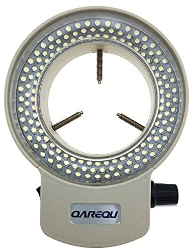 QAREQU 144 LED Ring Light Adjustable Illuminator for HDMI Camera Microscope Brightness, 2.48 inch Mounting Diameter