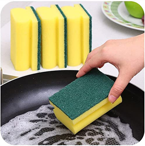 STERLING PRODUCTS Heavy Duty Scrub Sponge-Dual Sided Dish Washing & Cleaning Scourer-Absorbent, Non-Scratch, Reusable-Pack of 20, Foam, Standard