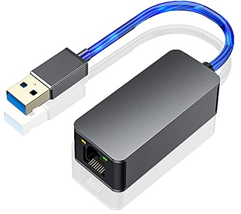 Adattatore USB a Ethernet, XRR USB 3.0 a RJ45 2500Mbps Gigabit Ethernet LAN Adapter Adattatore di rete compatibile con laptop PC per Windows 10, 8.1, 8, 7, Vista, XP, Mac OS 10.8-10.15