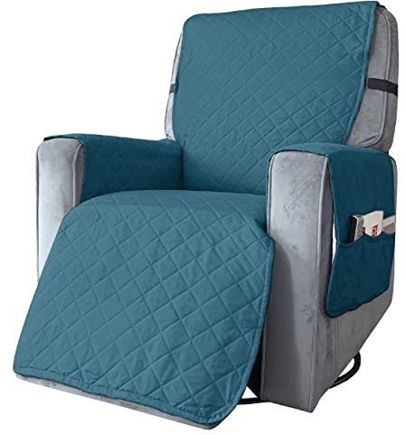 Meigeh Sesselschoner für fernsehsessel relaxsessel Sesselauflage sesselschoner für relaxsessel mit armlehnen Schonbezug Sesselüberwurf Blau Grün Klein