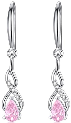 WOVEE Ohrringe Silber 925 Hängend AAA Zirkonia Ohrhänger Lange Hängeohrringe Damen Braut Hochzeit Schmuck