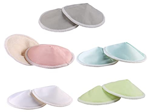 Healeved 10stücke Lagige Waschbare Stillpads Atmungsaktivem Bambusfaser-material Anti-galactorrhea Pads Bunten Farben Für Stillende Mütter Schalenförmig Und Langlebig