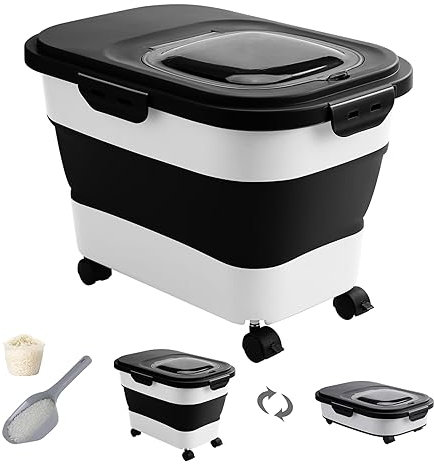 DDMOMMY 20-30 Lbs Rice Storage Container,Collapsible Food Storage Container