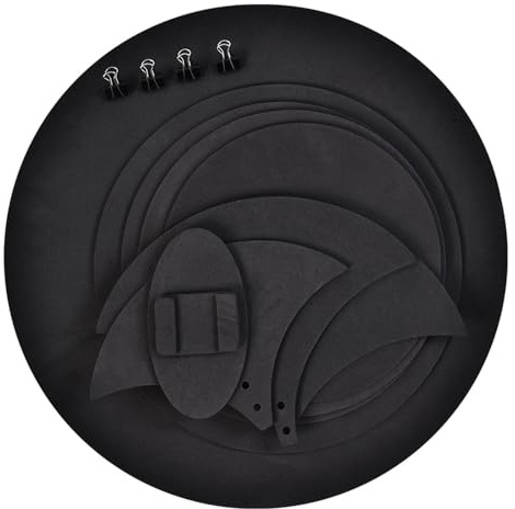 Drum Mute Head Set 10-teiliges Becken-Schalldämpfer Pads aus Gummischaum für Leises Schlagzeug Üben mit 4 Kostenlosen Bassdrum Pads