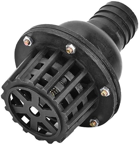 Colador de interfaz, filtro de tubería, filtro de tubería, colador de interfaz, válvula de pie de bomba de agua, válvula de retención de PVC negra de 1,5 2 2,5 3 4, válvula inferior del filtro de