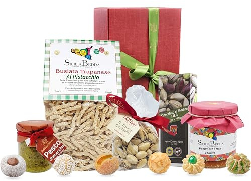 Sicilia Bedda - Box Cesti Natalizi Prodotti Tipici Siciliani - Una Gustosa IDEA REGALO (Box Catania)