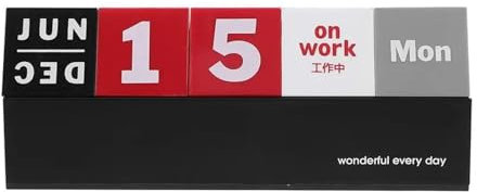GLigeT 2024 Desktop-Kalender, Büro, wöchentlich, monatlich, dekorativer Blockkalender for den Schreibtisch, Schreibtischkalender, Block-Holzkalender for die Tischdekoration zu Hause, im Büro