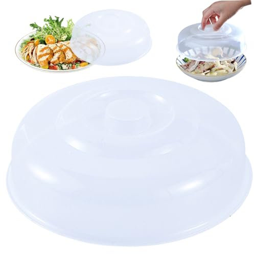 Couvercle d'éclaboussures micro-ondes, couvercle à micro-ondes ronds de 9 '' Couvercle alimentaire micro-ondes avec des évents de vapeur couvercle de garde d'éclaboussures micro-ondes sans BPA avec p