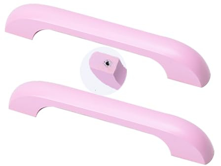 2 Stück Möbelgriffe holz Bunte Züge für das Kinderzimmer SchubladenKnöpfe Massivholz Schrankgriffe Profilgriff für Kleiderschrank,Schrankbeschläge Dekoration Türklinken (Rosa,Lochabstand 96mm)