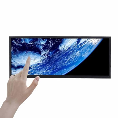 VSDISPLAY 12.3 1920x720 400nit IPS Capacitive Touch Wide Bar LCD Monitor | USB C mini Video Input