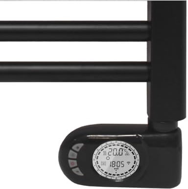 facula - Radiador Toallero Eléctrico Fluido Serie PE Negro de Bajo Consumo 400w