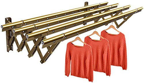 LaYiQimn Wäscheständer Wäscheständer, ausziehbarer, Faltbarer Wäscheständer, Wandtrockner, Handtuchhalter, Wäscheständer, platzsparend, für Badezimmer, Balkon, Hinterhof, tragbar (Größe: 4 Schienen)