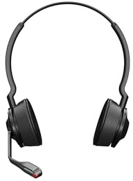 Jabra Engage 55 SE Stereo-Headset UC, Link 400a DECT-Adapter USB-A, 1,2 m USB-C-auf-USB-A-Kabel, Tragetasche, Garantie und Warnhinweise (Sicherheitsdatenblätter)
