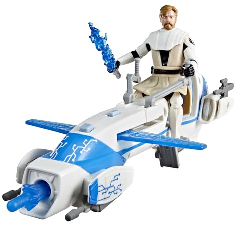 Star Wars Epic World of Action, Figurine Obi-Wan Kenobi de 10 cm et Speeder BARC