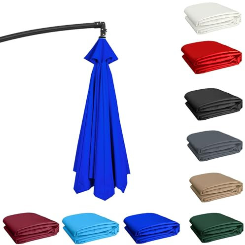 Outdoor-Sonnenschirm-Überdachung, Ersatztuch für 2/2,7/3 Meter Gartenschirm, Sonnenschutz, Abdeckung für Outdoor-Tischschirm mit 6/8 Armen
