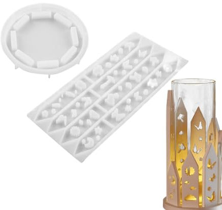 Stampo in silicone per portacandele, Stampo in gesso a forma di cuore, Stampi per colata in resina per candeliere, Stampi per decorazioni per la tavola domestica, Stampi in silicone per portacandele,