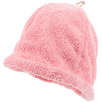 Plüsch Haarhandtuch aus Coral Fleece, Schnell Trocknend, Rosa | Duschhaube für Damen, Leichte Ausführung, Weich und Komfortabel, Geeignet für Baden und Outdoor Aktivitäten
