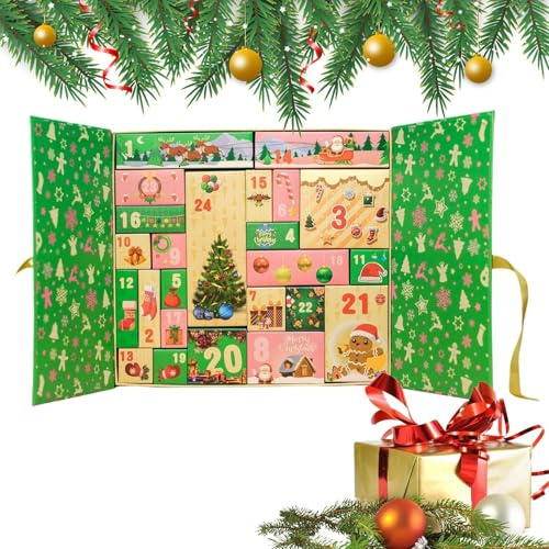 Christmas Countdown Calendar Box - 24-Grid Empty Christmas Advent Boxes 2025 | Home Decoration for Dining Table Shelf Adults Windowsill Kids Desktop Festival