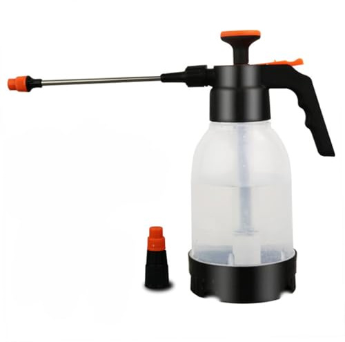 NUOBESTY Annaffiatoio Manuale a Pressione 12L Spruzzatore Trasparente Arancione Asta Estensibile Bottiglia Spray per Giardinaggio Pulizia e Lavaggio Auto Accessorio Pratico per