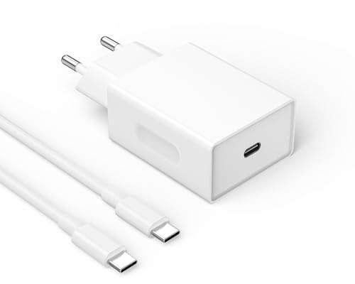 25W Chargeur Rapide pour iPhone 15 16 17 Air Pro Max 16e 15 Plus pour Samsung Galaxy S25 S24 S23 S22 S21 A16 A15 A55 A56 A34, USB C PD Adaptateur Type C Charge Secteur Prise USB avec 2M Câble USB C