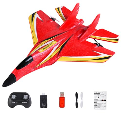 NevPuose Remote Control Airplane For Kids – LED Light Foam Aircraft, 2.4Ghz Long Range RC Plane, Double-Engine Outdoor Flying Toy | Beginner Friendly Educational Glider Waterproof Aircraft Children