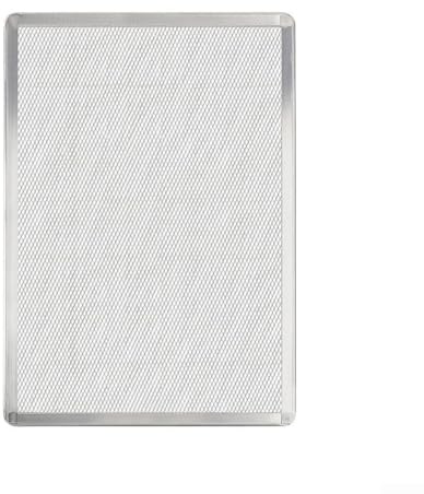 Plaque à pizza rectangulaire en aluminium pour la cuisson au four, plaque à pizza perforée antiadhésive (28 x 40 cm)