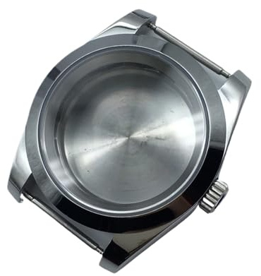 1 st 40 mm herrklocka Explorer, boett, silverfärgat jubileumsarmband, safirglas, for NH34, NH35, NH36, NH38, urverk, 28,5 urtavla(Watch case 10)