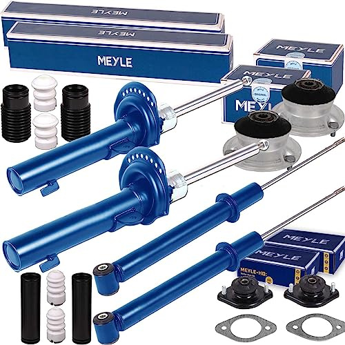 BandelOne enthält 4x Meyle Stoßdämpfer+Hd Domlager Schutz Kit vorne+hinten passend für 3er E46