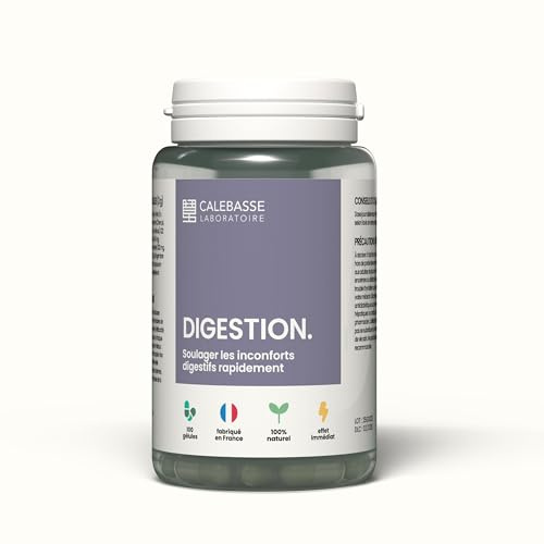 Formule Digestion - Lysimachia, Cognassier, Aubépine, Gingembre & Poria, Complément Confort Digestif & Anti-Ballonnements - 100 gélules, Fabriqué en France - Laboratoire Calebasse