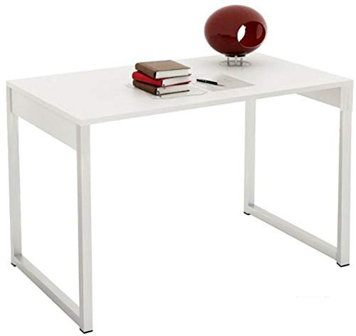 Webmarketpoint Bureau pour ordinateur idéal pour bureau, chambre, 120 x 75 cm, blanc laqué