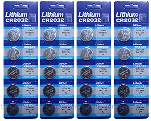 Cr2032 Br2032 2032 3V Lithium Batteries 20 Pcs 4 Cards