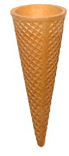 PJaspert Eiswaffeln | Eishörnchen - Halbsüße Knuspertüten 115mm x Ø47mm (30 Stück)