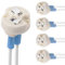 DiCUNO Bin-pin base de 5 Pièces, Connecteur G4, GU3.5, G6.35, GY6.35, GX5.3, GU5.3, MR16, GZ4 MR11, Halogène Incandescent LED douille de lampe, Base en Céramique