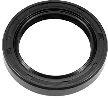 sourcing map Oil Seal, TC 30mm x 42mm x 7mm Nitrile Rubber Cover Double Lip with Spring for Bearing Shaft, Black Pack of 1