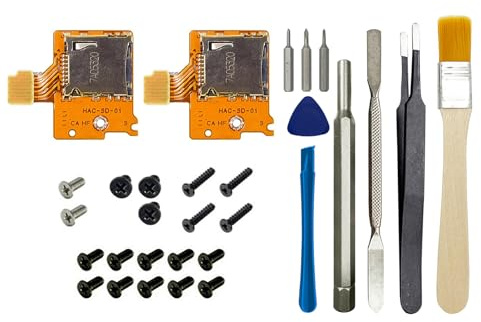 Onyehn Lettore di schede Micro SD, slot per schede di memoria TF, parte di ricambio per console Nintendo Switch HAC-SD-01 NS (confezione da 2)