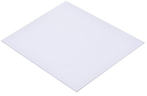 sourcing map White ABS Plastic Sheet 250x200x1mm for Building Model, DIY Crafts, Panel, Pack of 2