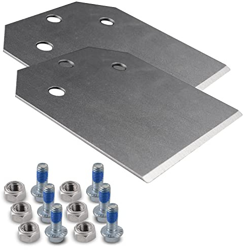 RANSENERS Ersatzklinge für Spachtelmeißel SDS-PLUS P08, 110 * 100mm,2er Set | Spitz, aus 65Mn-Super-elastischem Stahl mit 6 Schrauben