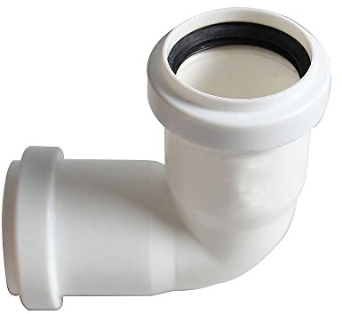 Tubo de desagüe de 40 mm, curva de 90 grados, manguera de salida de agua residual, blanco/gris al azar