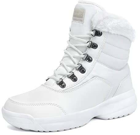 Dannto Mujer Botas de Nieve Invierno Botines Senderismo Deporte Trekking Zapatos(beige,42)