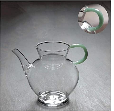 BEZAX Teekanne Teekanne Klarglas Teekanne Teekanne Wasserkocher Teekanne Hochtemperaturbeständige Glasteekanne Handgefertigte Produkte (Color : Green) (Color : Green)