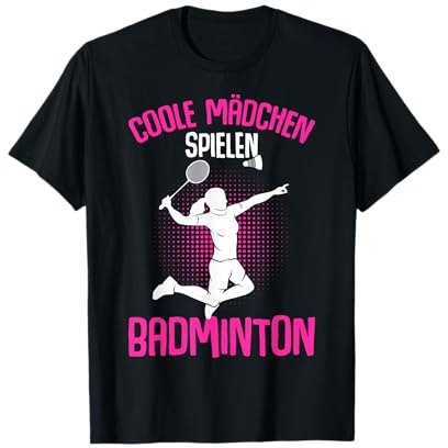 Coole Mädchen spielen Badminton Federball Kinder T-Shirt