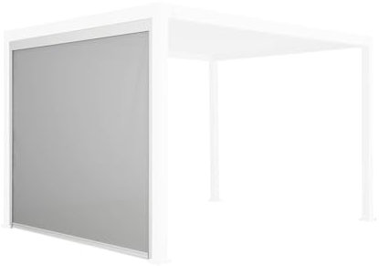 sweeek - Toldo Vertical de 3m para pérgola bioclimática Triomphe, Toldo Vertical 3m - Triomphe, Blanco, 279x236.5x236.5 cm