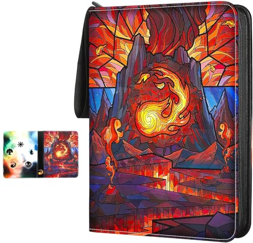 TCGUARD Trading Card Binder for MTG/YGO/PTCG/Playing Cards (red (9 pocket))