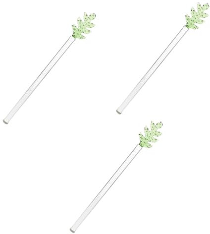 OUNONA 3pcs Reusable Cocktail Sticks Swizzle Stirrer for Cocktails Stir Bar Stirrer Beverage Stirring Stick