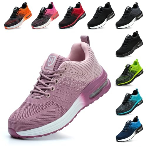 Baofular Safety Trainers Men Womens Steel Toe Trainers Lightweight Comfortable Safety Shoes Work Trainers Non Slip & Breathable