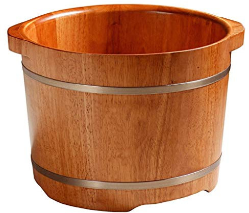 UYDJAKX Fuß-Spa-Holzfass-Fußbadebecken, Dicker, Stabiler Badewanneneimer aus reinem Holz, Sauna-Eimer mit Schöpfkelle, handgefertigtes Holzgeschenk, eine hoffnungsvolle Vision Star of Light