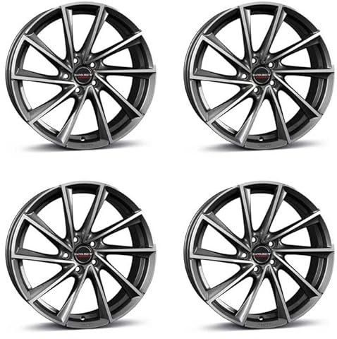 4x Borbet Felgen VTX 8.0x18 ET45 5x108 graphite polished kompatibel mit Volvo C30 C70 EX30 S40 S60 S80 S90 V40 V50 V60 V70 V90 XC40 XC60 XC70