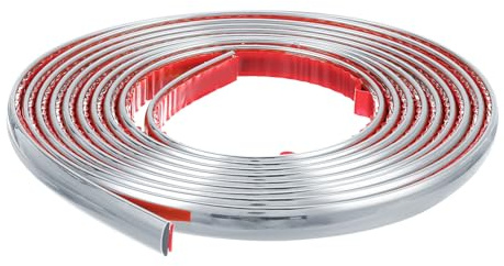 QUARKZMAN Tira de Moldura Autoadhesiva 0.4 x 9.8 Pies Moldura de Pared Flexible Impermeable para Marco de Espejo Decoración del Hogar Diy Plateado