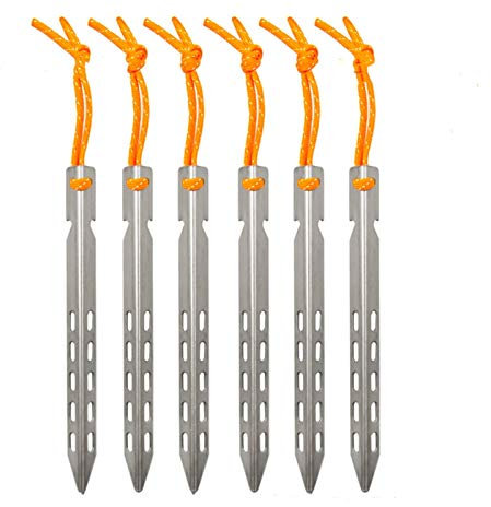 Robust und langlebig, 6/8/10/12 Stück Titan-Zelthering, V-förmiger Titan-Spike, winddicht, für Outdoor-Camping, Titan-Zeltnagel, Zubehör, Titan-Zeltpflock für Gartenarbeit, Wandern (10 Stück)